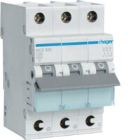HAGER Leitungsschutzschalter AC C 32A 3p MCS332 415V 3TE 50Hz Zusatzeinr mögl