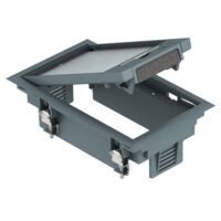 BETTERMANN Geräteeinsatz Kunststoff rechteck 1-fach GES2 U 7011 grau mit Belagaussp 5mm RAL7011