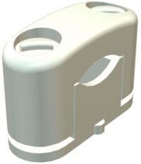 BETTERMANN Abstandsschelle 1-fach Ø25mm Kunststoff SOM 3081 LGR geschl hfr