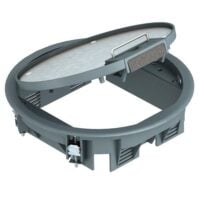 BETTERMANN Geräteeinsatz Kunststoff rnd 2-fach grau GESR4 U 7011 mit Belagaussp 5mm RAL7011