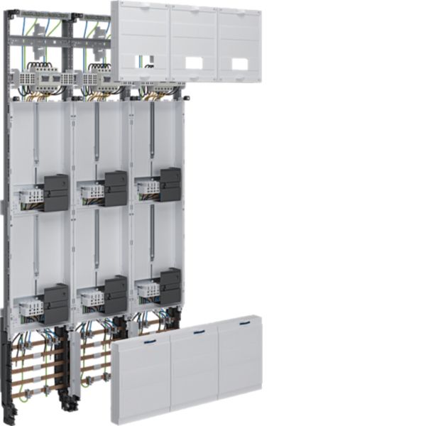 HAGER Komplettfeld 63A 6Z 3PBf 6V SS_5p ZL53W8NT 1350x750mm 300mm