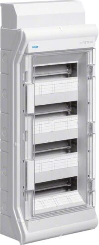 HAGER Kleinverteiler Aufputz 4x12TE Kunststoff IP65 VE412DN 310x677x151mm ET151mm