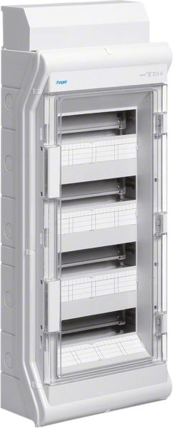 HAGER Kleinverteiler Aufputz 4x12TE Kunststoff IP65 VE412DN 310x677x151mm ET151mm