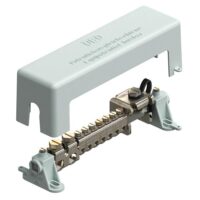 BETTERMANN Potentialausgleichschiene 1fl 1801 VDE 2ltg Messing mit Haube Aufb_fix
