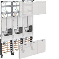 HAGER Komplettfeld 63A 3Z 3PBf mit Verdr univ Z ZL33W4N 1050x750mm SS_5p 300mm