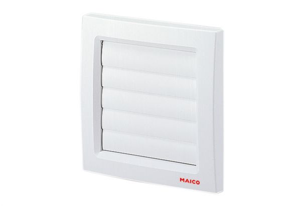 Maico MAICO Wand-Jalousieklappe Kunststoff 172x172mm Aufputz 120 Ø125mm ausblas Mit Einbaurahmen