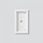 SIEDLE Gehäuse Aluminium innen/außen weiß GA 612-2/1-01 W
