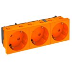 BETTERMANN Steckdose 3-fach or matt GEB-K mit BS STD-D3S ROR3 IP20