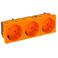 BETTERMANN Steckdose 3-fach or matt GEB-K mit BS STD-D3S ROR3 IP20