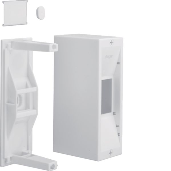 HAGER Kleinverteiler Aufputz 1x2TE Kunststoff IP30 GD102N 55x160x82mm ET82mm DIN-Schiene