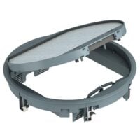 BETTERMANN Geräteeinsatz Kunststoff rnd 3-fach grau GESR9-2U12T 7011 mit Belagaussp 5mm