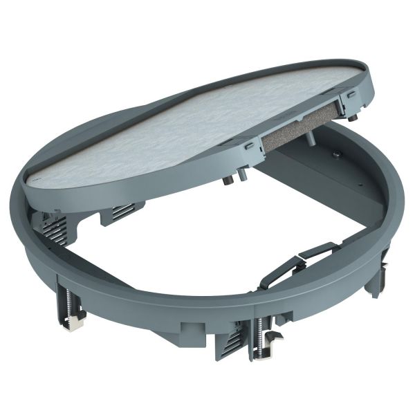 OBO Bettermann BETTERMANN Geräteeinsatz Kunststoff rnd 3-fach grau GESR9-2U12T 7011 mit Belagaussp 5mm
