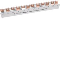 HAGER Phasenschiene 4ph 17,5mm 210mm 80A KDN451D 16qmm Gabel isol