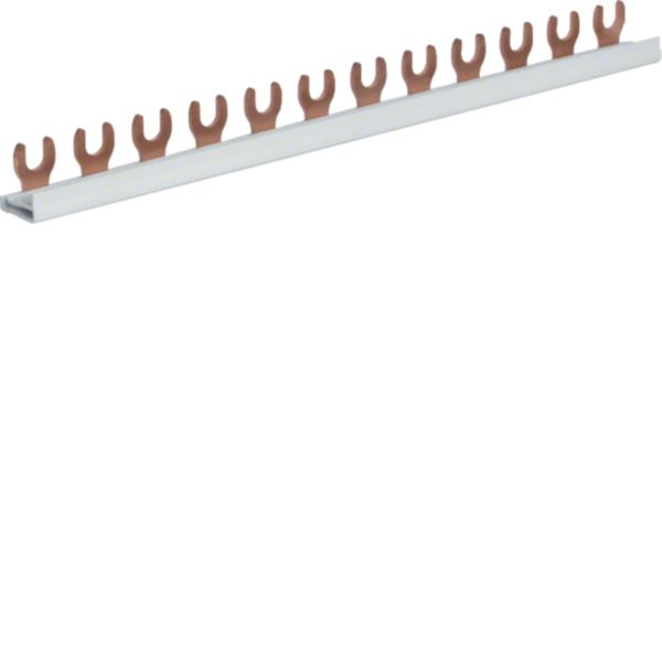HAGER Phasenschiene 1ph 17,5mm 210mm 63A KDN163A 10qmm Gabel isol
