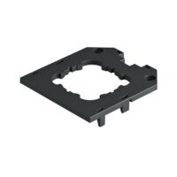 BETTERMANN Abdeckplatte PA 82,5mm schwarz UT3 D1 11fÖffn Tragering rund