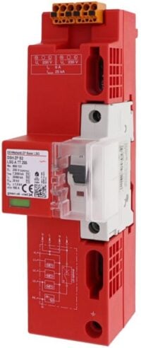 DEHN SE Kombi-Ableiter Sammelsch 4-polig 1TE DSH ZP B2 LSG A TT 255 230VAC 1,5kV