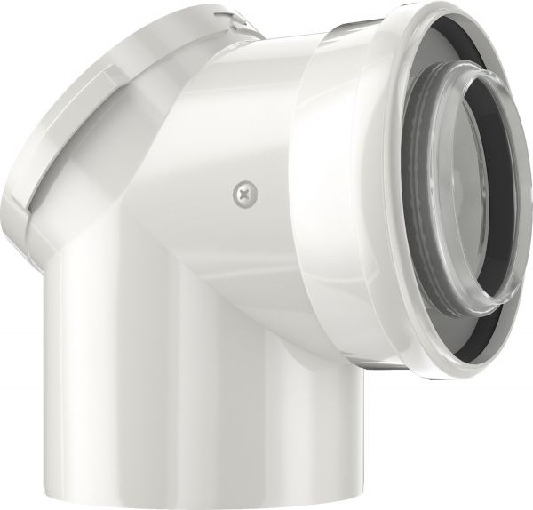 BOSCH Abgaszubehör FC-CER80-87 Doppelrohrbogen Prüföffnung, d:80/125 mm