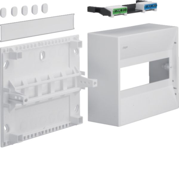 HAGER Kleinverteiler Aufputz 1x10TE Kunststoff IP30 GD110N 218x180x82mm ET82mm DIN-Schiene