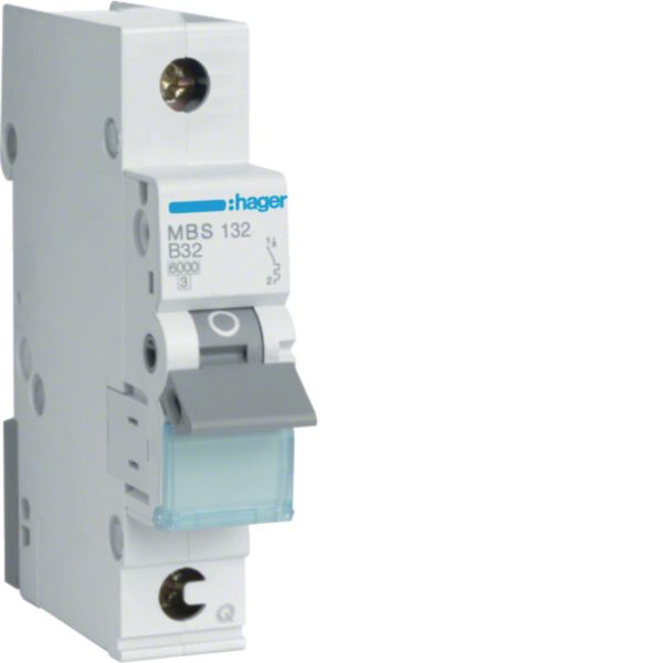 HAGER Leitungsschutzschalter AC B 32A 1p MBS132 415V 1TE 50Hz Zusatzeinr mögl