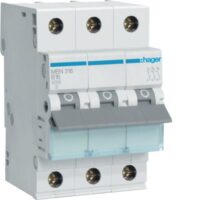 HAGER Leitungsschutzschalter AC B 16A 3p MBN316 415V 3TE 50Hz Zusatzeinr mögl