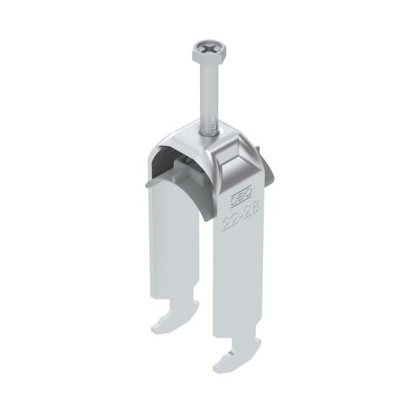 OBO Bettermann BETTERMANN Bügelschelle 22-28mm 2-fach Aluminium BS-H2-K-28 ALU C-Profil W=Kunststoff