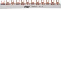 HAGER Phasenschiene 3ph 17,5mm 1000mm KDN363B 10qmm 63A Gabel isol