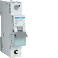 HAGER Leitungsschutzschalter AC C 16A 1p MCS116 415V 1TE 50Hz Zusatzeinr mögl
