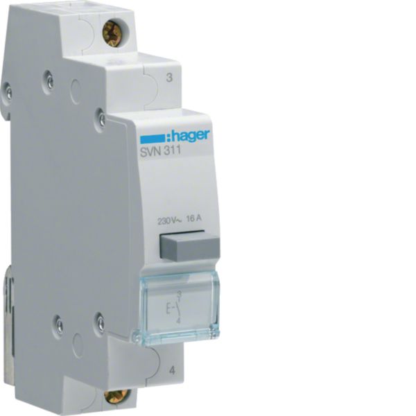 HAGER Taster REG 1S 16A 230VAC 1TE SVN311