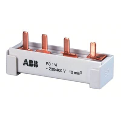 ABB Phasenschiene 4+N 17,6mm 10qmm 63A PS4/12NN Stift isol