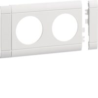 HAGER Geräteblende GEB-K 2-fach 80mm Kunststoff hfr GB080209016 ver-weiß Kanalsteckd_2f