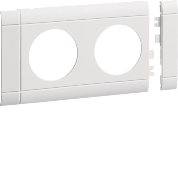 HAGER Geräteblende GEB-K 2-fach 80mm Kunststoff hfr GB080209016 ver-weiß Kanalsteckd_2f
