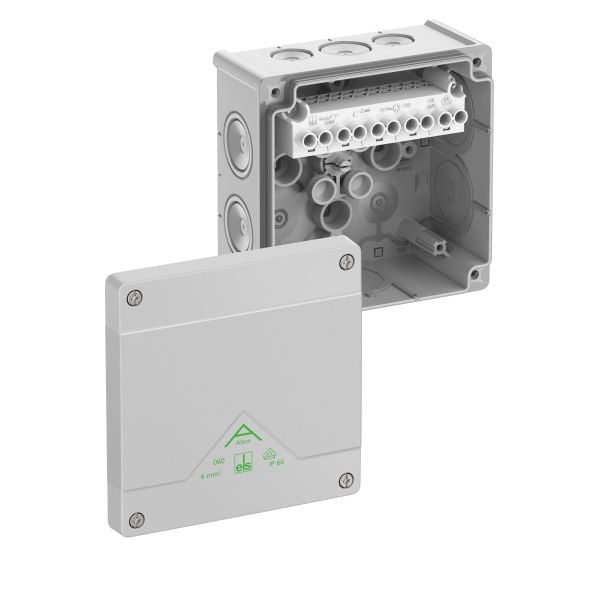 Spelsberg SPELSBERG Abzweigkasten 127x127mm Kunststoff grau Abox 060-6² IP66 IK07 hfr