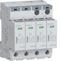 HAGER Überspannungsableiter 415VAC 4TE SPE440 Netzform-TN-S/TT 1,35kV TS35