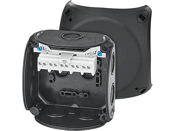 Hensel HENSEL Abzweigdose Schraubkl IP66 4qmm DK 0404 B 104x104x70mm quadrat Kunststoff hfr