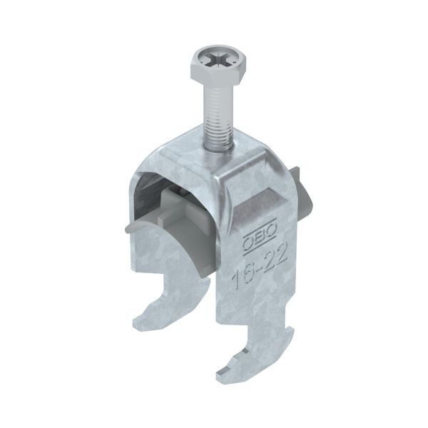 OBO Bettermann BETTERMANN Bügelschelle 16-22mm 1-fach ST BS-H1-K-22 FT C-Profil W=Kunststoff
