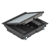 BETTERMANN Geräteeinsatz Kunststoff quadrat 1-fach GES9 55U V 9011 schwarz RAL9011