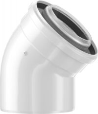 BOSCH Abgaszubehör FC-CE80-45 Doppelrohrbogen 45 Grau, d:80/125mm