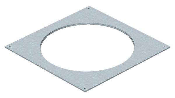 OBO Bettermann BETTERMANN Montagedeckel ST rnd trocken DUG 350-3 R9 383x383mm 4mm