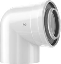 BOSCH Abgaszubehör FC-CE80-87 Doppelrohrbogen 87 Grau, d:80/125mm