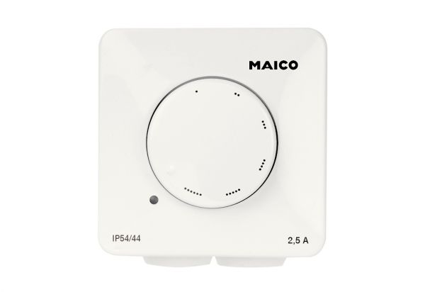 MAICO Drehzahlsteller Aufputz/Unterputz weiß 2,5A 230V STX 2,5 1ph stufenl an Schaltkont IP44