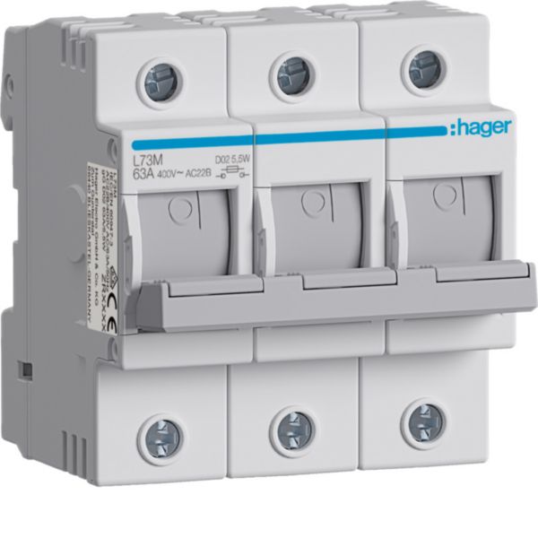 HAGER D0-Lasttrennschalter D02 3p 400V L73M 63A