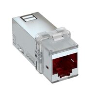 BETTERMANN Modular-Buchse Cat6A RJ45 rnd ASM-C6A G Schirm litz mass grau LSA