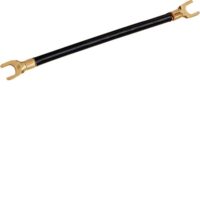 HAGER Verdrahtungsbrücke 1ph 100mm 6qmm K67F 32A Gabel isol schwarz