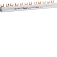 HAGER Phasenschiene 2ph 17,5mm 210mm 63A KDN263A 10qmm Gabel isol