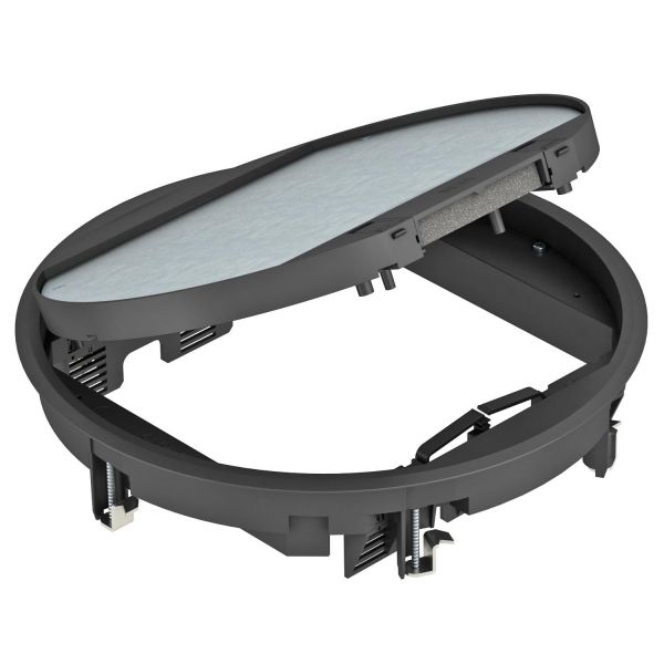 OBO Bettermann BETTERMANN Geräteeinsatz Kunststoff rnd 3-fach schwarz GESR9-2U12T 9011 mit Belagaussp 5mm