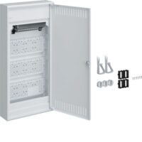 HAGER Multimediaverteiler Aufputz 4x12TE Kunststoff VA48NW IP30 305x640x96,5mm ET96,5mm