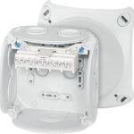 HENSEL Klemmenkasten 4qmm 5-fach Kunststoff Aufputz IP66 DK 0404 G 104x104x70mm hfr