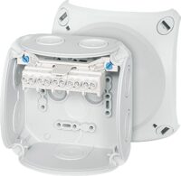 HENSEL Klemmenkasten 4qmm 5-fach Kunststoff Aufputz IP66 DK 0404 G 104x104x70mm hfr