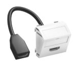 BETTERMANN Gehäuse HDMI 1-fach reinweiß Klemmbef MTS-HD F RW1 mit Beschriftungs Feld