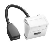 BETTERMANN Gehäuse HDMI 1-fach reinweiß Klemmbef MTS-HD F RW1 mit Beschriftungs Feld